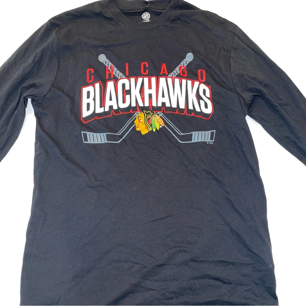 NHL Chicago Blackhawks Long Sleeve Tee - Black